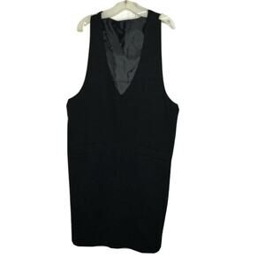 Vintage Lady Hazan Dress Sheath Sz 16 Lagenlook Black Sleeveless Layering Dress